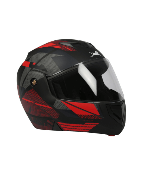 TVS Full Face Helmet - Red Black