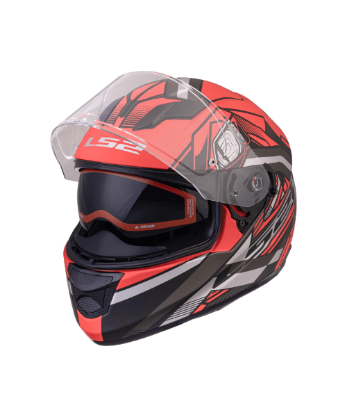 LS2 FF320 Stream Evo Reflex 7C With Pinlock Helmet - Matt Red Black
