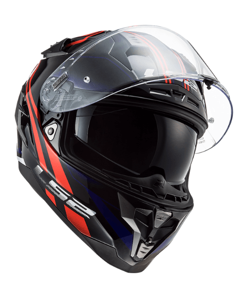 LS2 FF327 Challenger Propeller Helmet - Red Blue