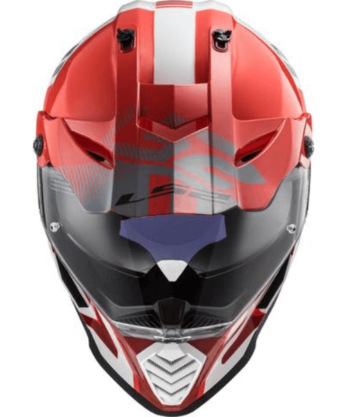 LS2 MX436 Pioneer Evo Evolve Dual Sport Helmet - Matt Red White
