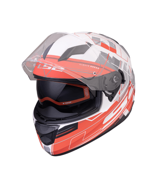 LS2 FF320 Stream Evo Scape With Pinlock Helmet - Matt White Red