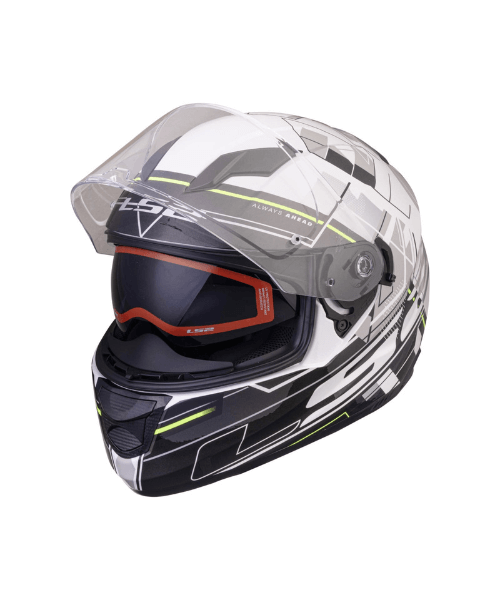 LS2 FF320 Stream Evo Scape 7C With Pinlock Helmet - Gloss White Black