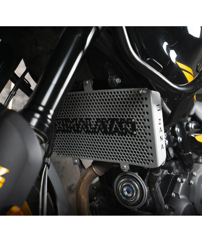 Zana Radiator Guard With Logo Aluminium Silver For Himalayan 45 - ZI-8449