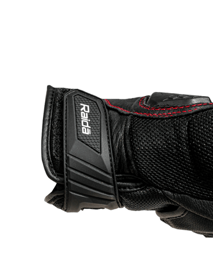 Raida AirWave Motorcycle Riding Gloves - Black Red