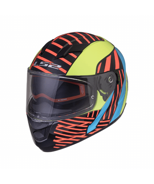 LS2 FF320 Stream Evo Darkness With Pinlock Helmet - Gloss Hi-Vis Yellow Blue