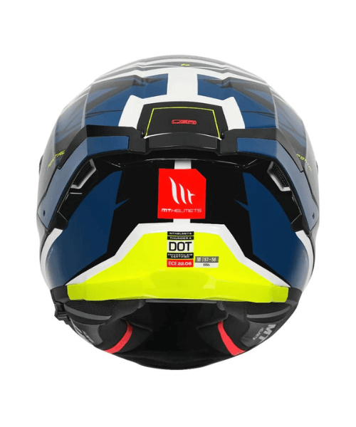 MT Thunder 4 Pental Helmet - Fluorescent Yellow Blue