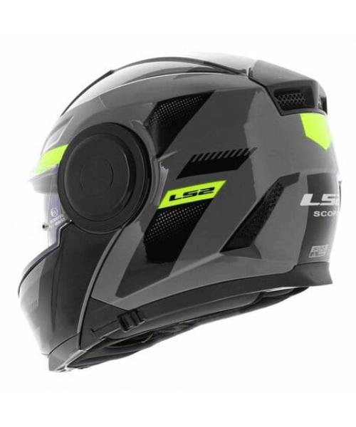 LS2 FF902 Scope Max Nardo Helmet - Gloss Grey Hi-Viz Yellow