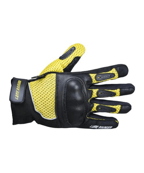 Lone Ranger AirX Biker Riding Gloves - Yellow Black