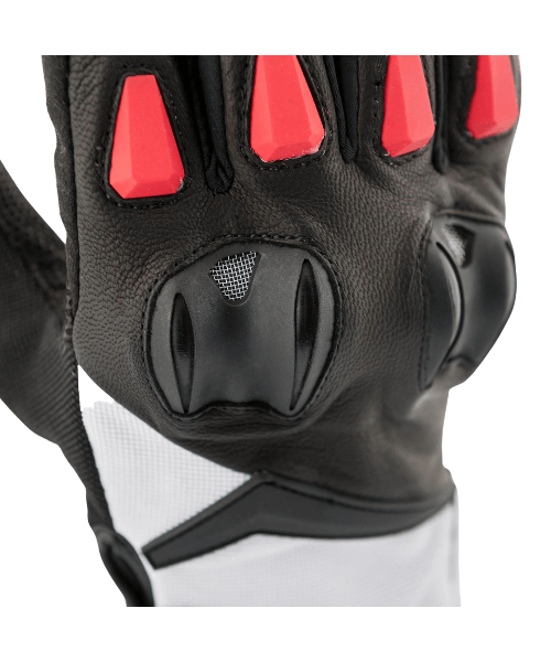 Joe Rocket Atomic Riding Gloves - White Red Black