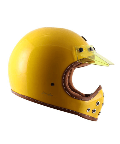 Axor Retro Moto-X Helmet - Yellow