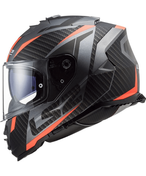 LS2 FF800 Storm II Helmet - Racer Matt Titanium Fluro Orange