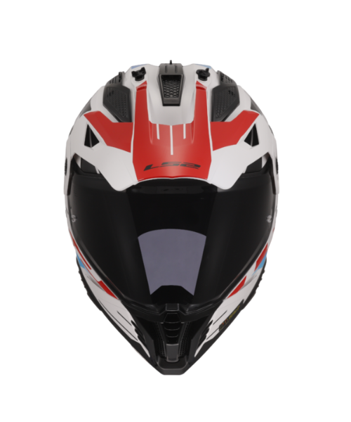 LS2 MX436 Pioneer II Dual Sport Helmet ECE 22.06 - Namib White Blue Red