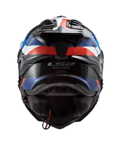 LS2 MX701 C Explorer Frontier Carbon Helmet - Gloss Black Blue