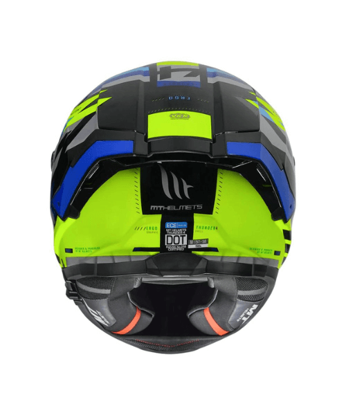 MT Thunder 4 SV ERGO E17 Helmet - Gloss Fluorescent Yellow Blue