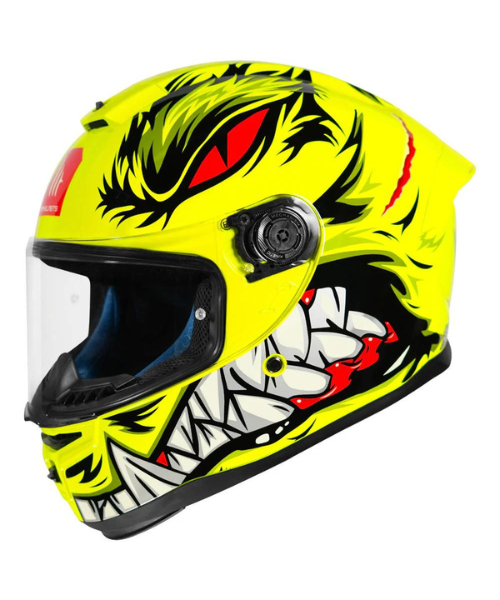 MT Hummer B Lycan Helmet - Gloss Fluorescent Yellow Orange