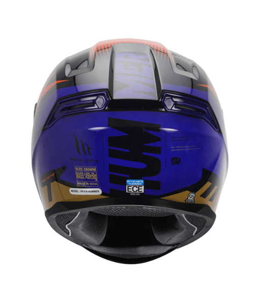 MT Hummer Brick A17 Gloss Helmet - Blue