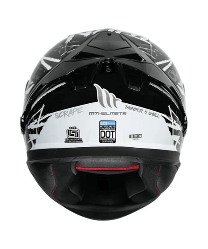 MT Thunder 3 SV Pro Scrape Helmet - Gloss White