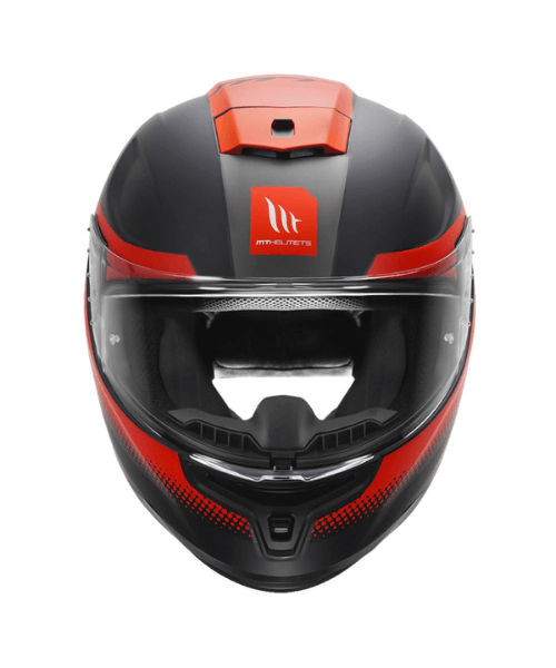 MT Hummer Brick Gloss Helmet - Black Red