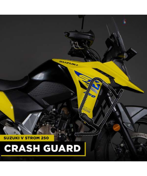 Zana Crash Guard MS With Slider Puck Black For V-Strom 250 - ZI-8224