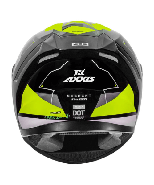 Axxis Segment Switch B3 Helmet - Gloss Black Fluorescent Yellow