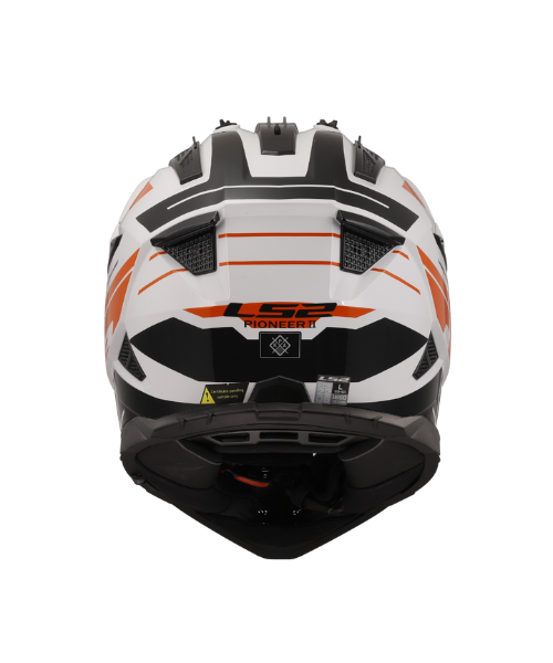 LS2 MX436 Pioneer II Dual Sport Helmet ECE 22.06 - Namib White Orange