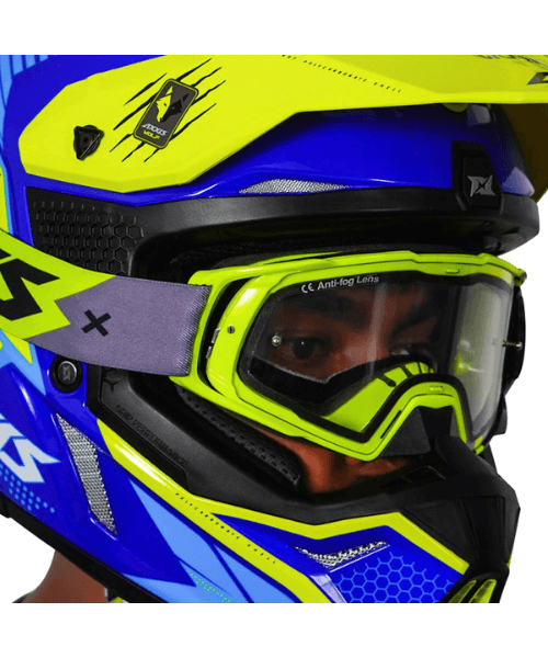 Axxis Wolf Star Track Helmet - Fluorescent Yellow