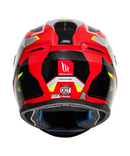 MT Hummer B Nighthawk Helmet - Gloss Fluorescent Red