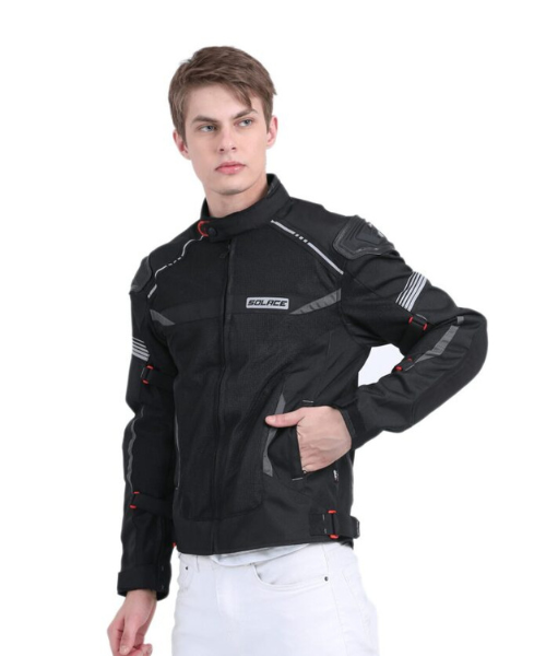 Solace Ramble V2 Motorcycle Riding Jacket - Black Grey