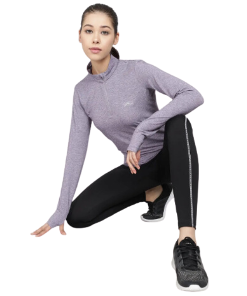 Reccy Women’s Nomadic Full Sleeves T Shirt - Purple Heather