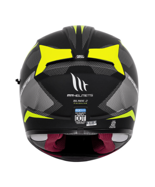 MT Blade 2SV Finishline Matt Helmet - Fluorescent Yellow