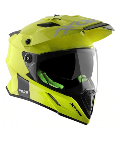 Axor X-Cross Dual Visor Sc Helmet - Neon Yellow Green