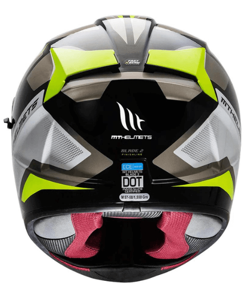 MT Blade 2SV Finish Line Helmet - Fluorescent Yellow
