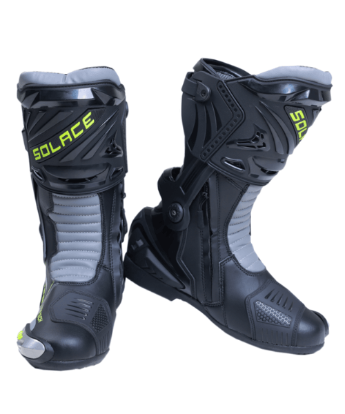 Solace Speed Tech V2 Riding Boots - Black & Neon