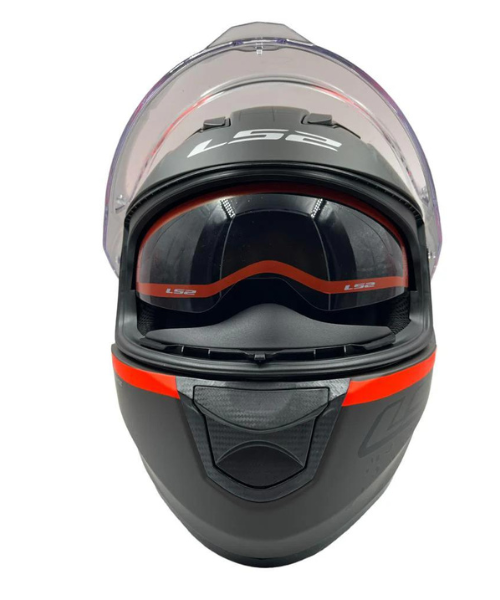 LS2 FF320 Stream Evo Viator D Ring Helmet - Matt Black 7C Red