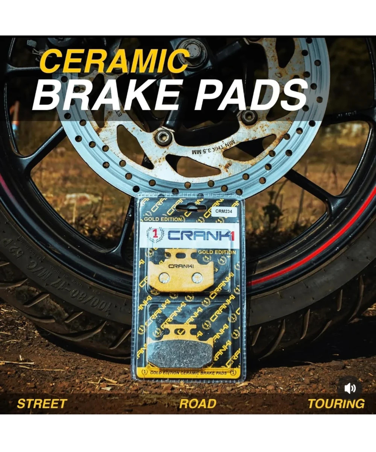 Carnk1 Harley Davidson Street 750 (2016 onwards) Ceramic Brake Pads
