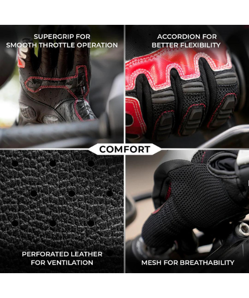 Viaterra Holeshot Pro Semi Gauntlet Hybrid Riding Gloves - Black Yellow