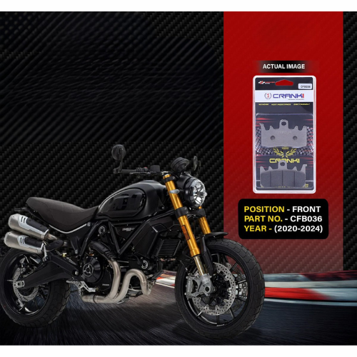 Crank1 Carbon Brake Pads for Ducati Scrambler 1100 Sport Pro (2020-2024)