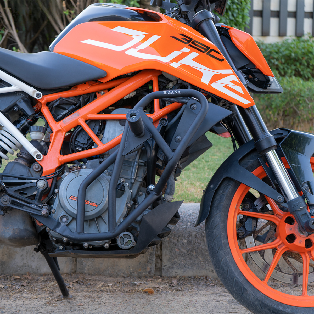 Zana KTM Duke 250 / 390 BS4/BS6 (2019-2022) / KTM 250 / 390 (2017-2018) Crash Guard Texture - Matt Black - ZI-5034