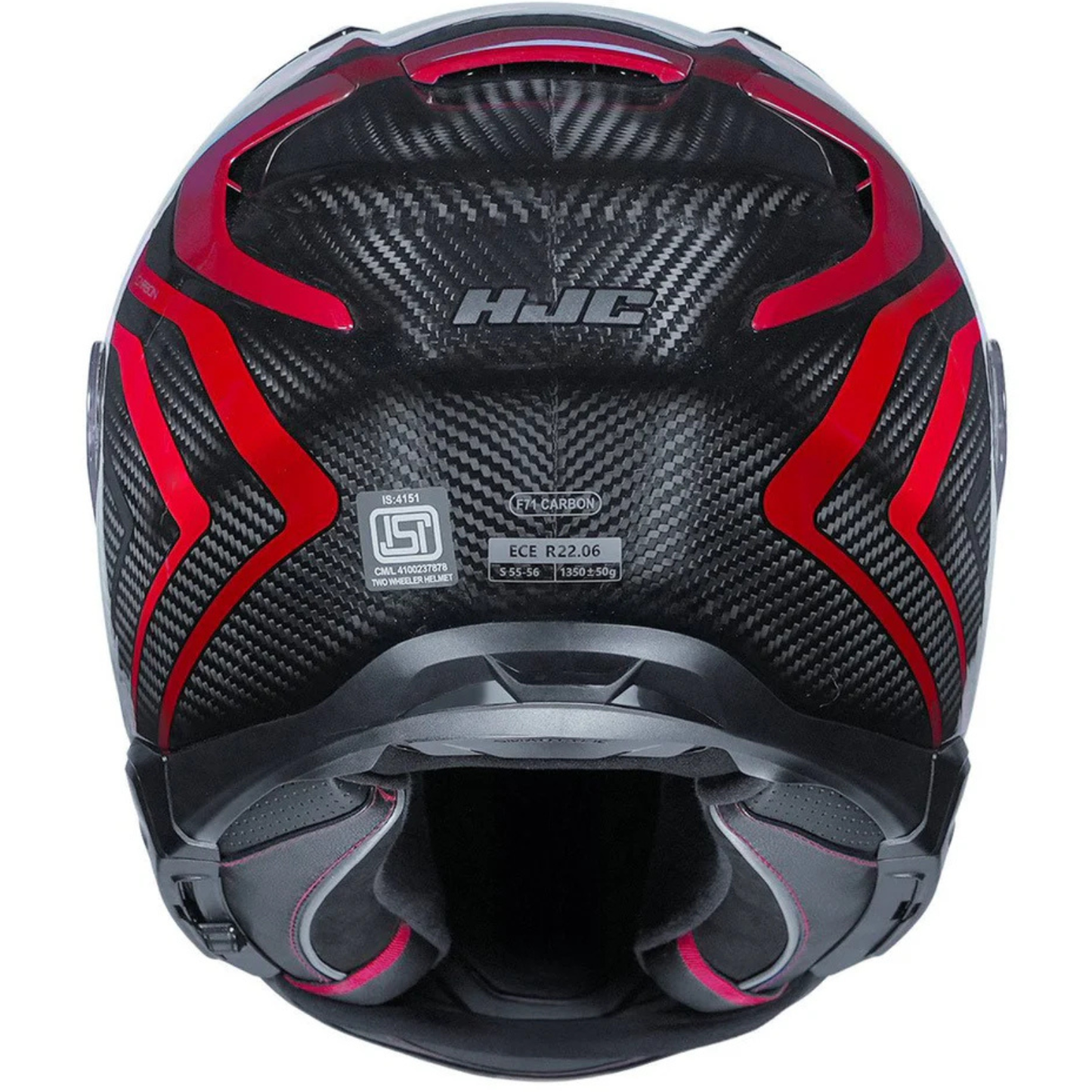 HJC F71 (F7X) Nevio Carbon Fiber MC1 Helmet (ECE 22.06) - Black Red