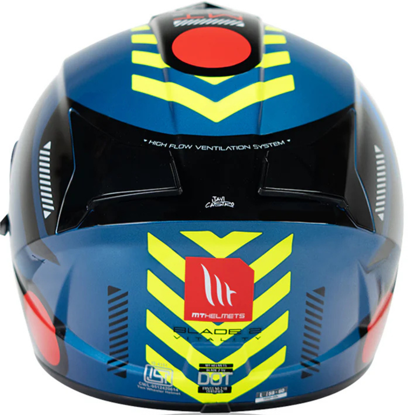 MT Blade 2 SV Vitality D7 Helmet - Gloss Blue Black Red Yellow
