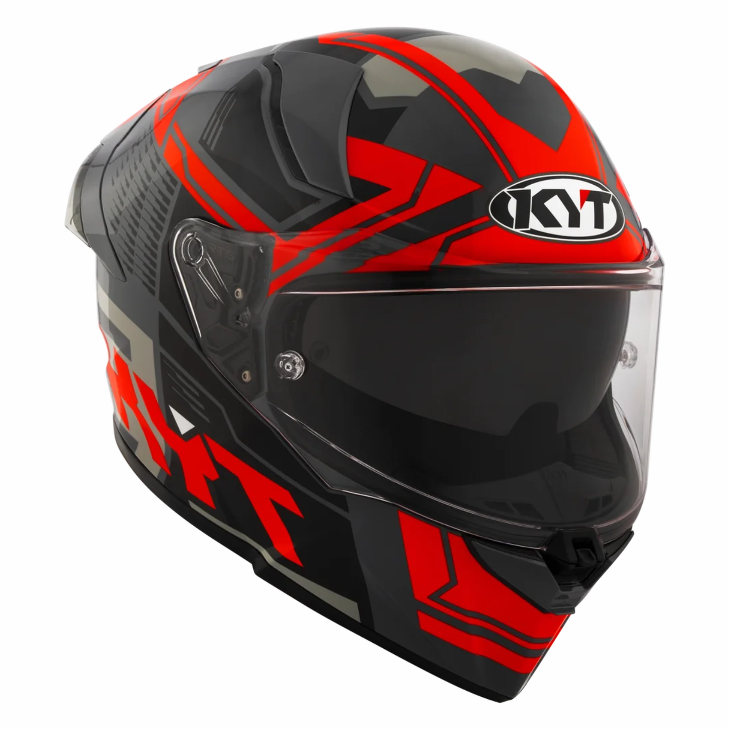 KYT R2R Pro Octane Helmet - Gloss Black Red