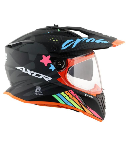 Axor X-cross X2 Dual Visor Helmet - Dull Black Grey