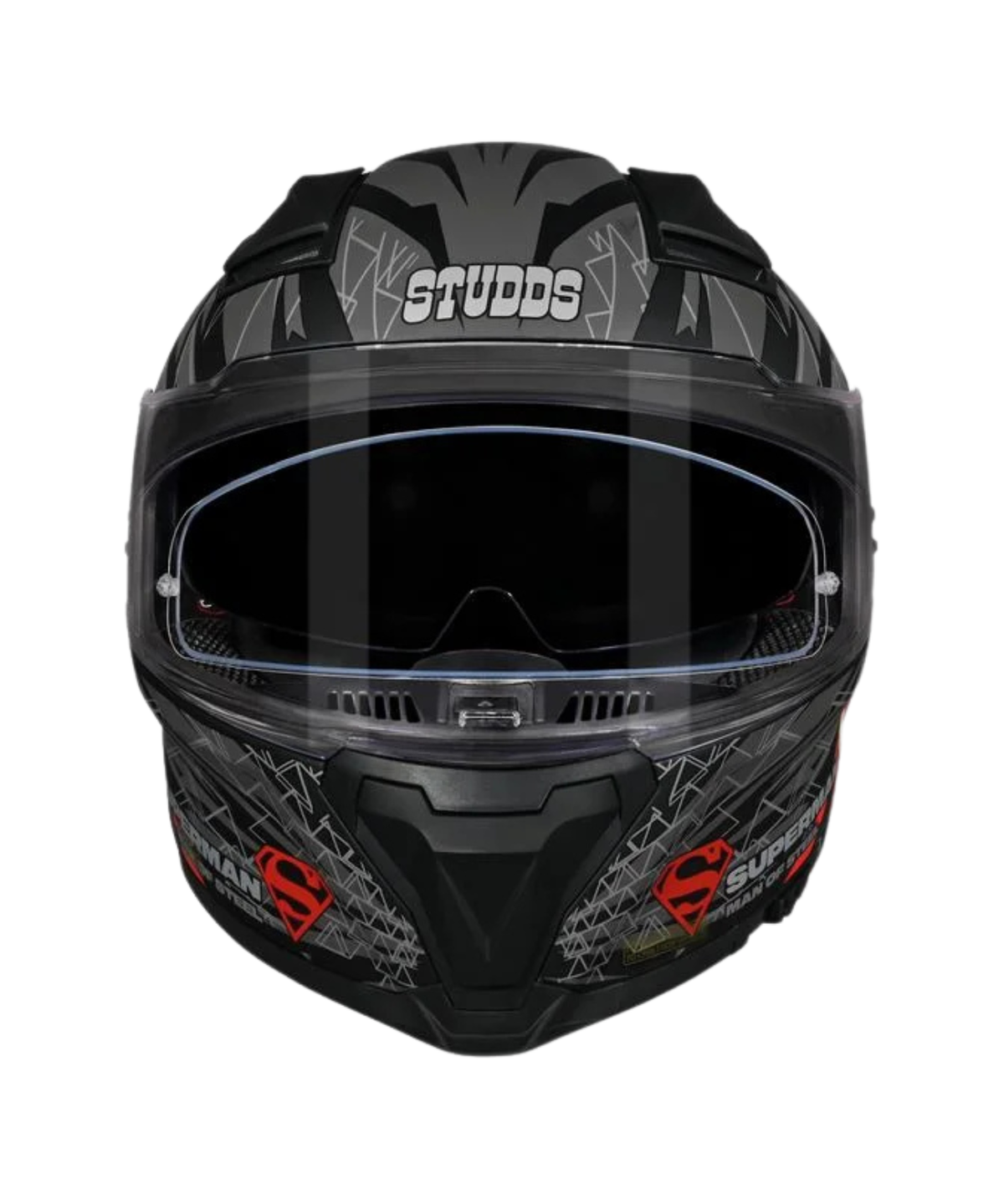 Studds Helios Superman Edition Graphics Helmet - Gloss Black Blue N1 - Studds