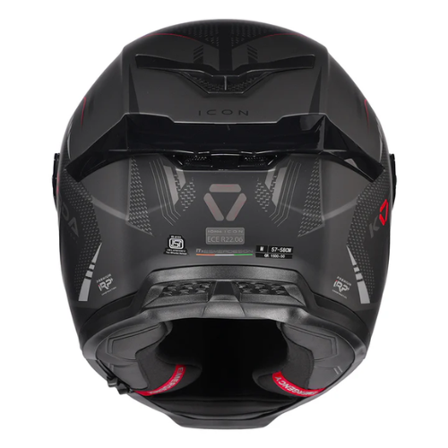 Korda Icon Strike Helmet - Matt Black Red