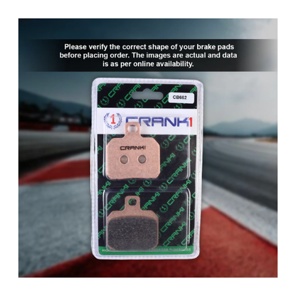Crank1 Fully Sintered H2 Series Brake Pads for Ducati Panigale 899