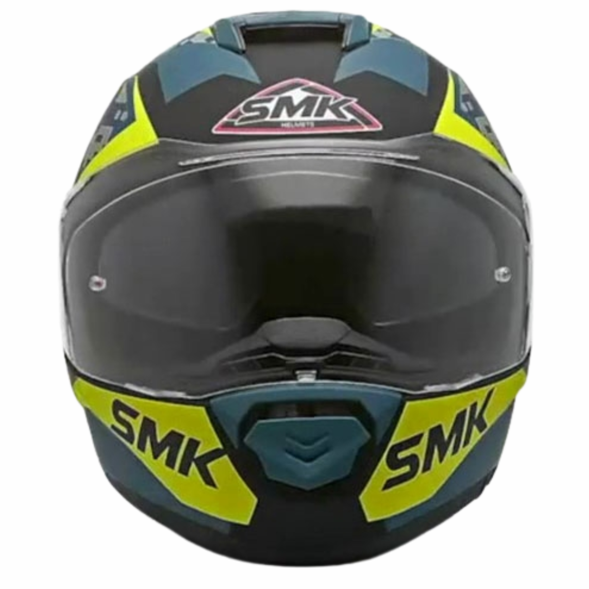 SMK Twister Zest MA254 Blue Yellow Helmet - SMK