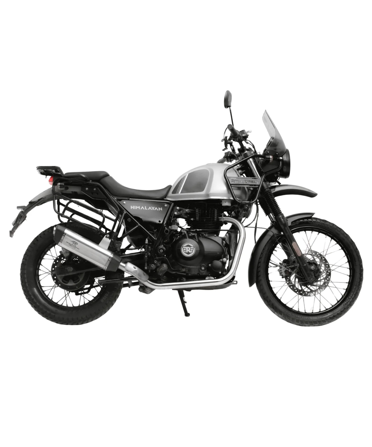 Red Rooster Performance Vertex Exhaust for Himalayan 411/ Scram 411 / Scram 440 - Silver Matte