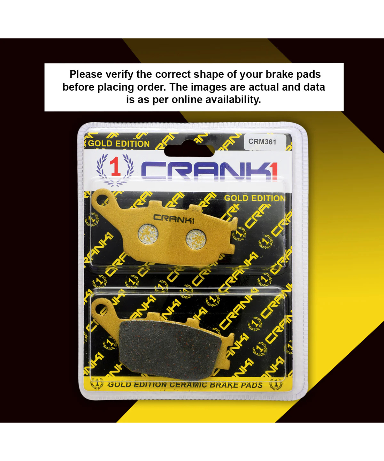 Crank1 Honda Africa Twin (2016-2019) Ceramic Brake Pads