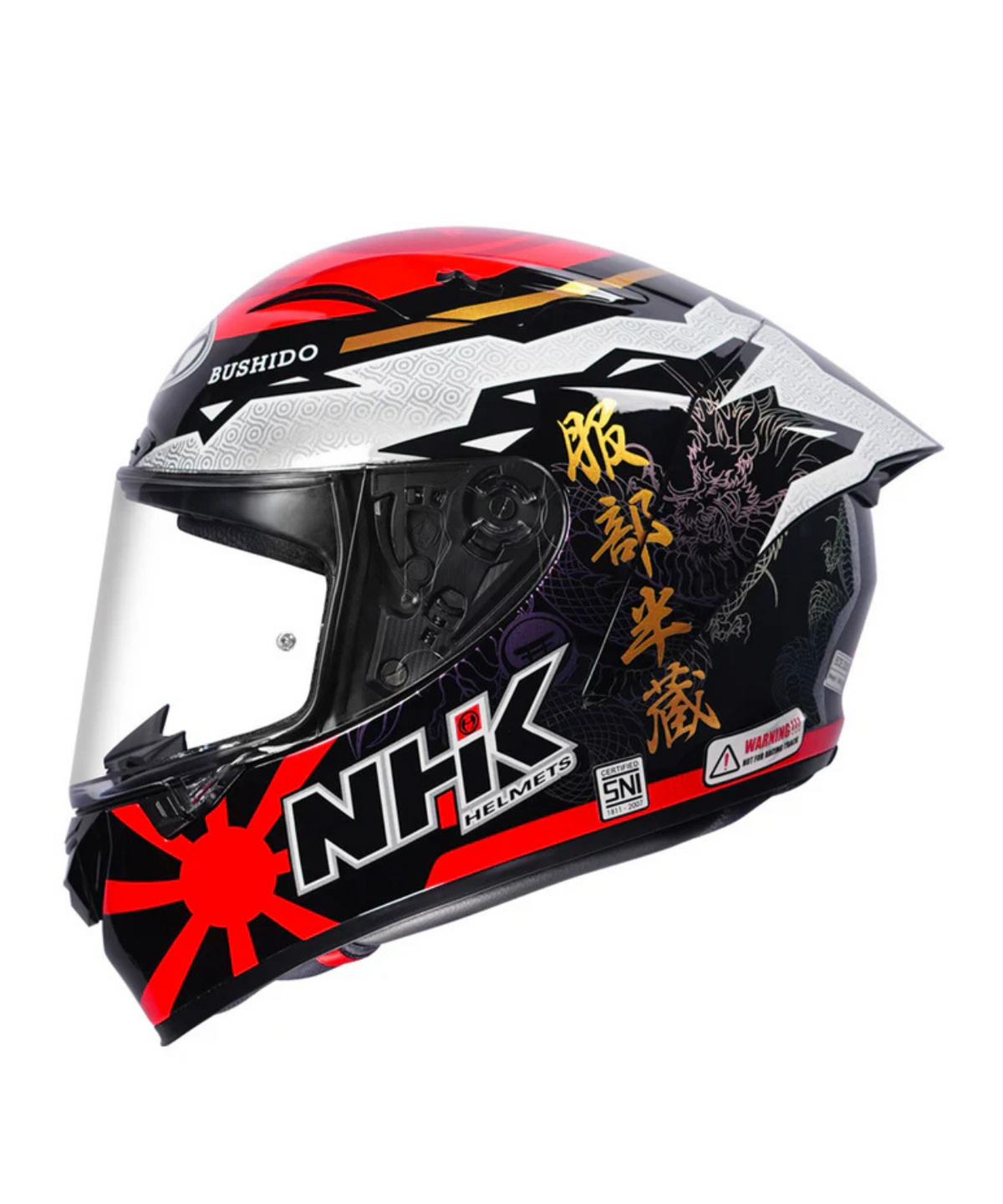 NHK GP R Tech Street Miha Helmet - Black Red - NHK