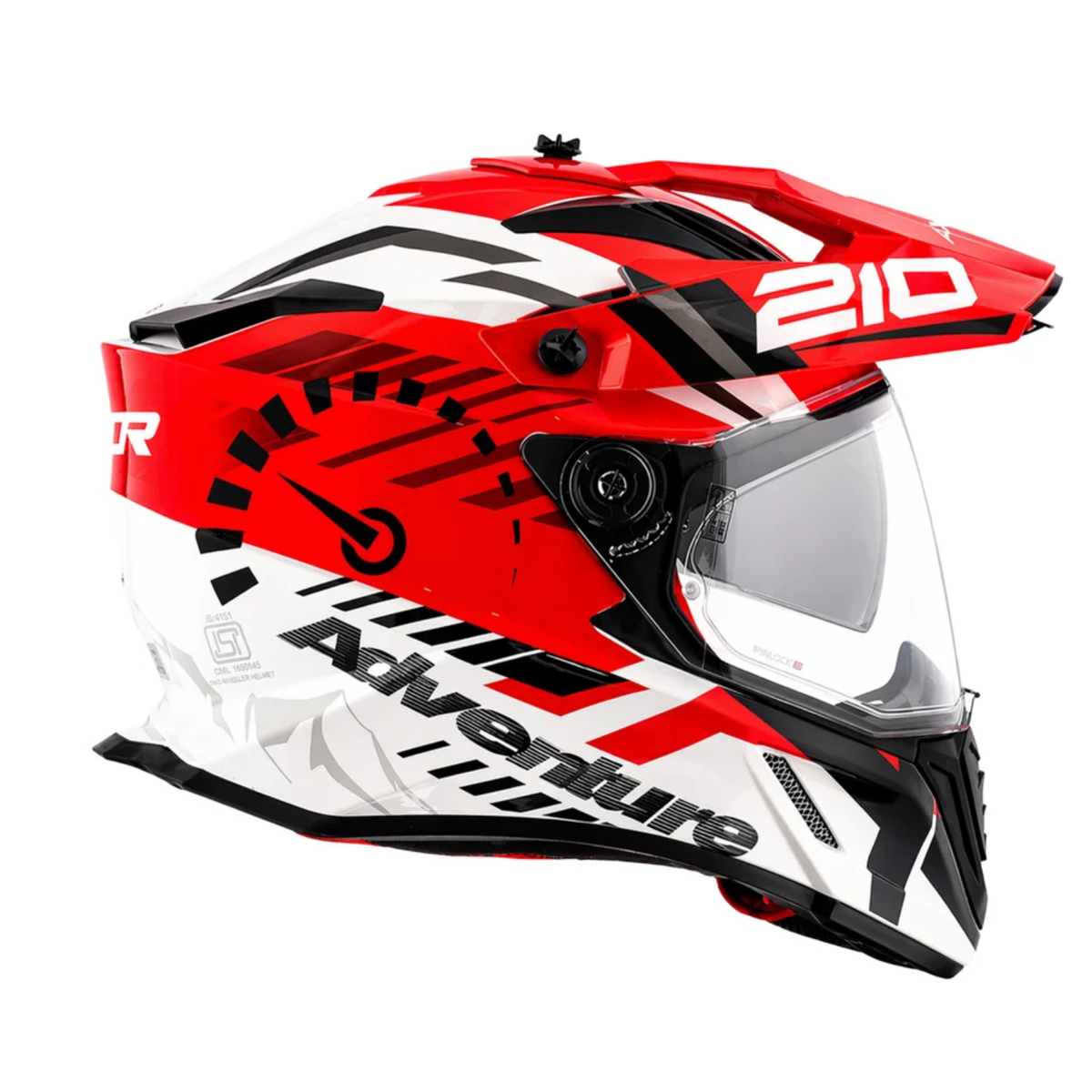 Axor X-Cross Dual Visor Speedometer Helmet - White Red